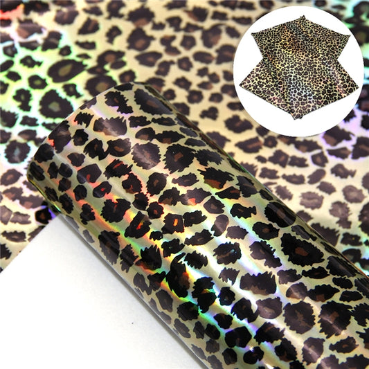 Leopard Laser Print Faux Leather