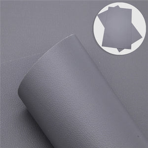 Double Sided Faux Leather Litchi Grey Roll