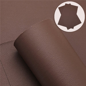 Double Sided Faux Leather Litchi Brown Roll
