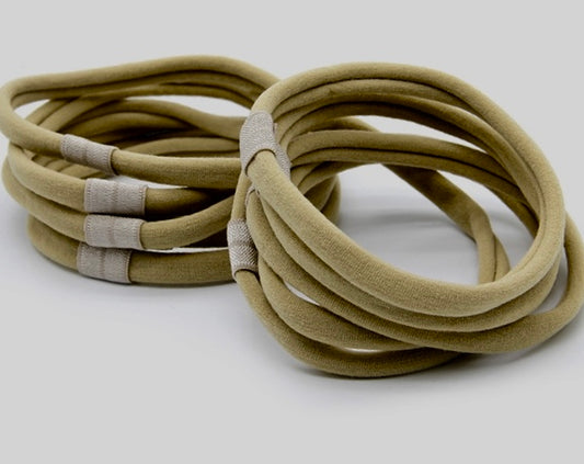 Nylon Spandex Headband  with Loop for Bow - Nude