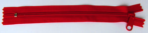 YKK Brand Zippers   #3 Nylon Skirt and Dress Zippers  14 " - Hot Red - 519