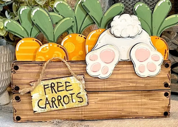 Free Carrots Bunny Shelf Sitter DIY kit