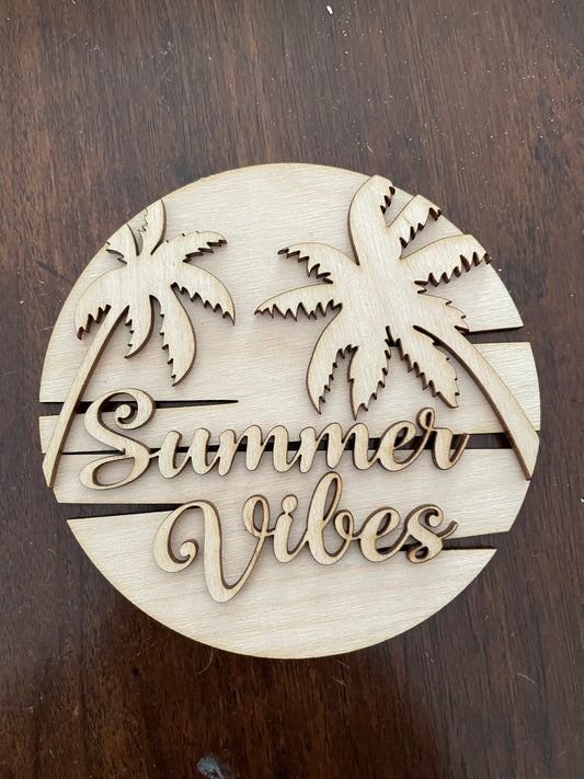 Summer Vibes Door Sign DIY