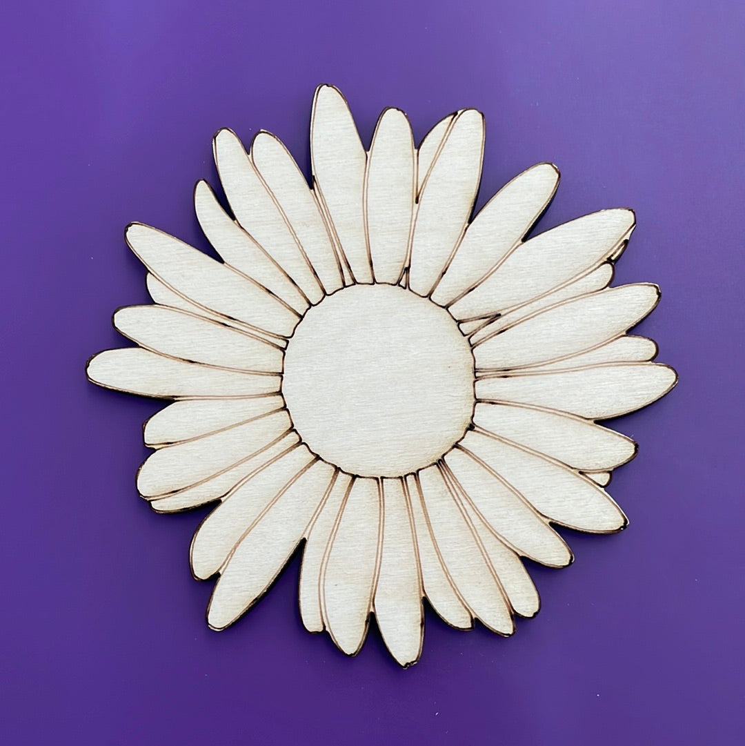 5 inch birch Daisy Cutout