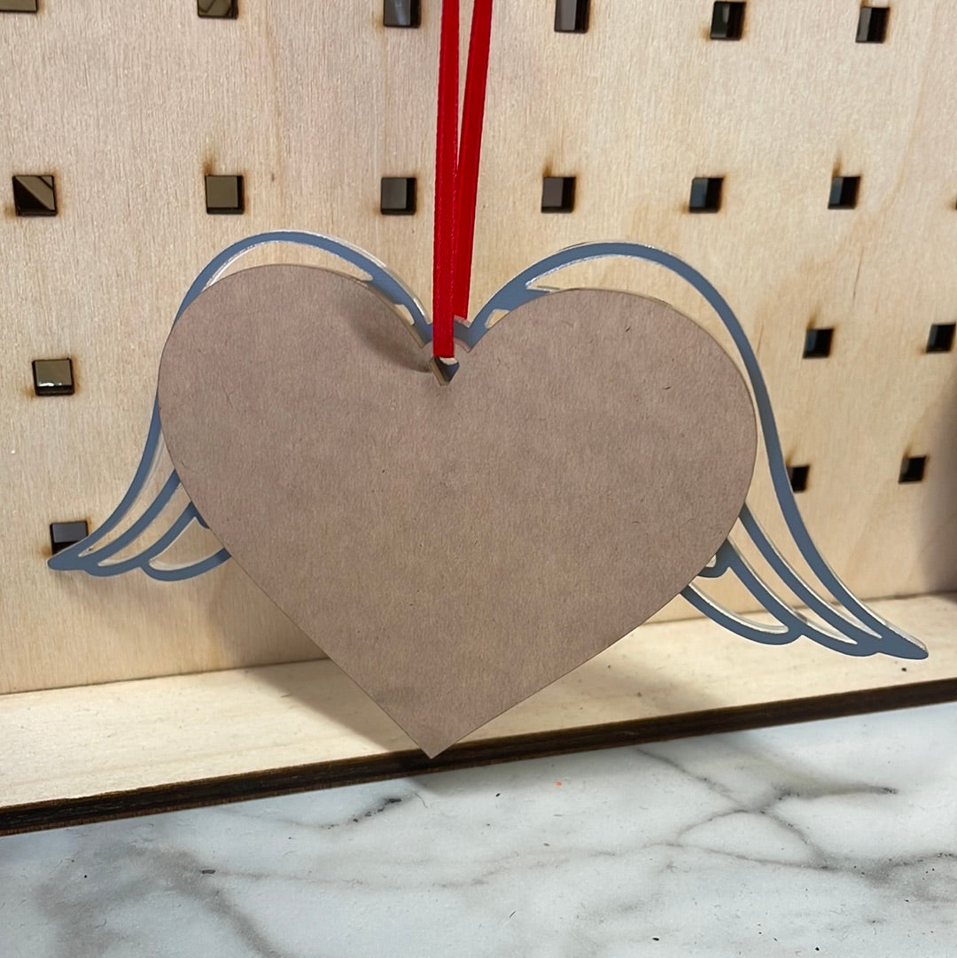 Heart Wings Memorial ornament