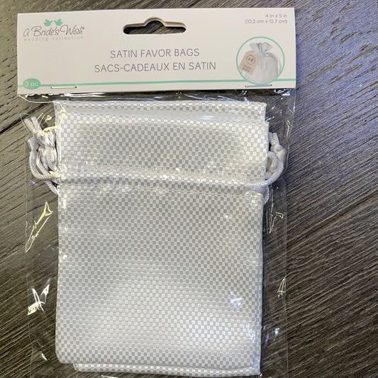 Satin Drawstring Bags 3PK