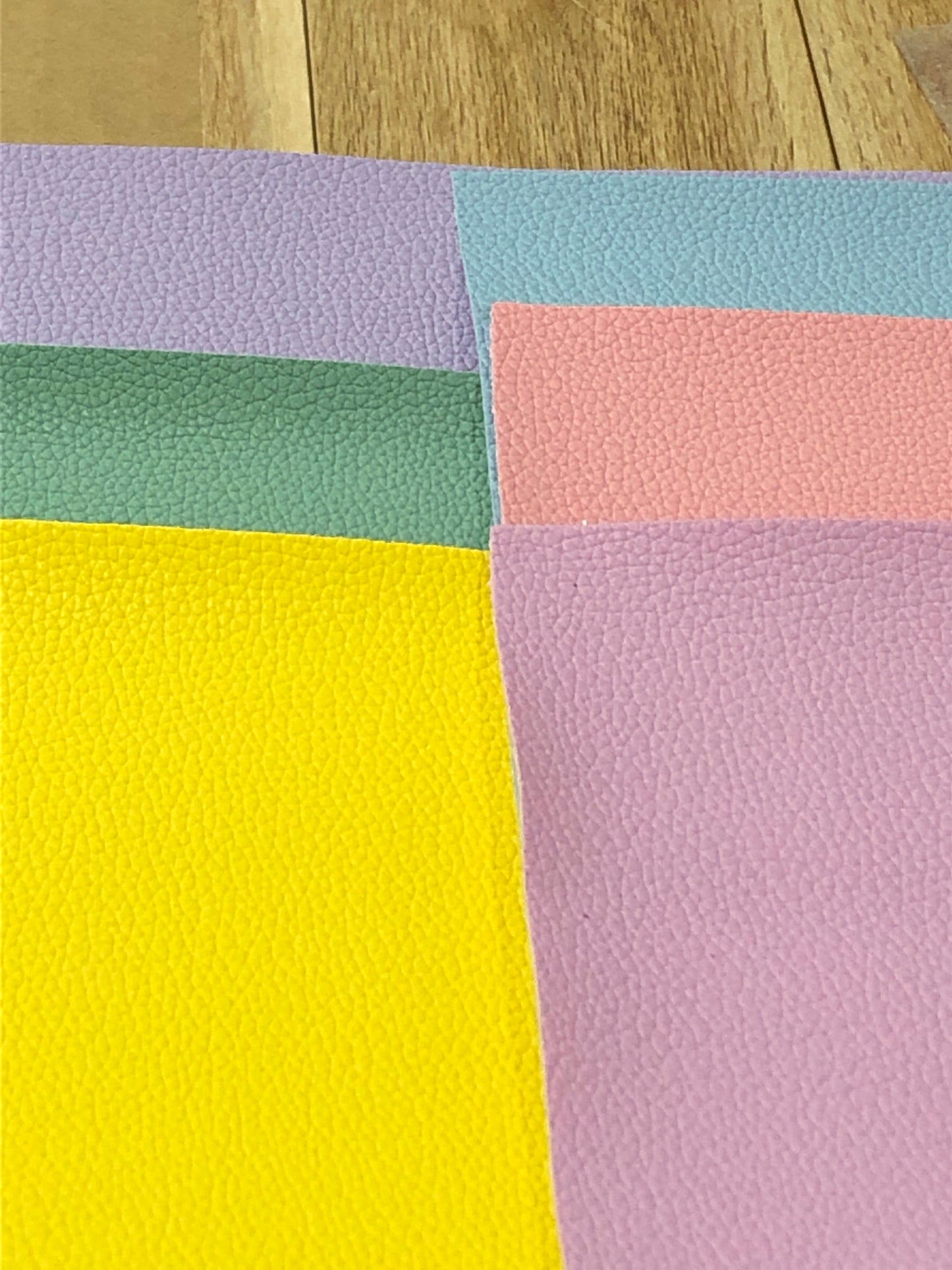 Pastel Small Litchi Faux Leather