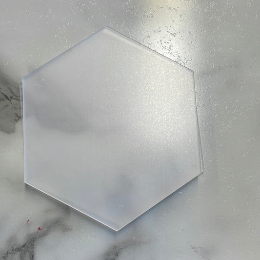 Cast acrylic Hexagon 5”