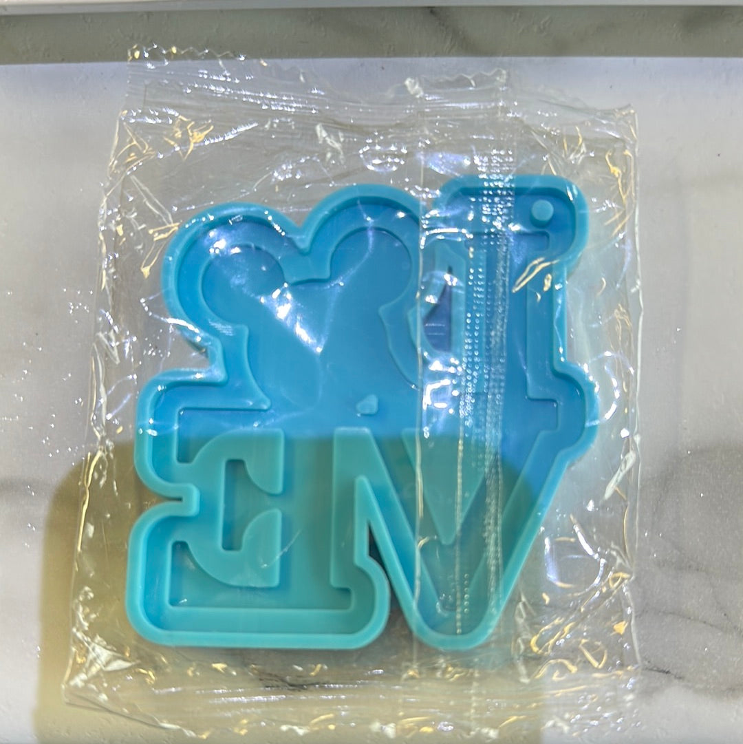 LOVE mouse ears  Silicone Mold