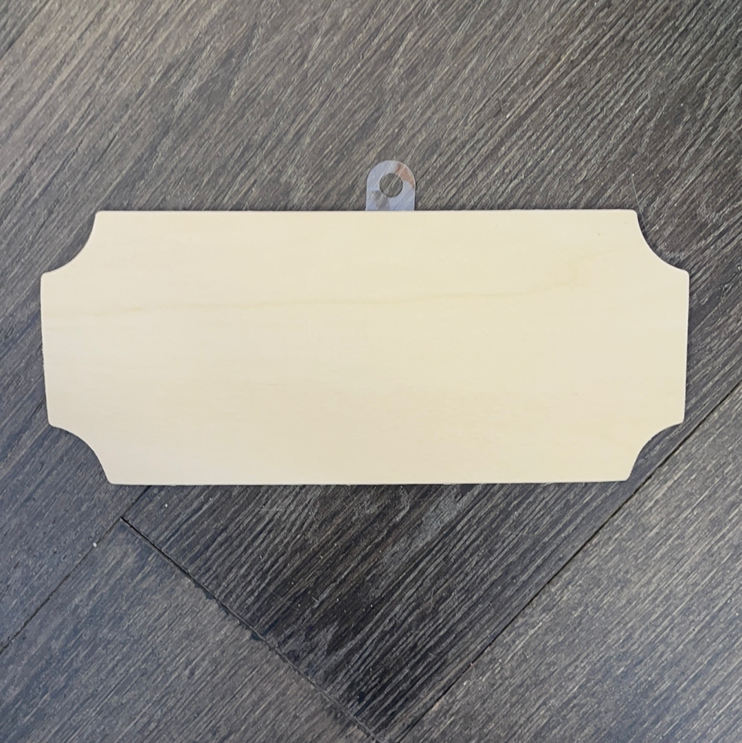 8.5 inch Rectangle Cut Corners Wood Sign