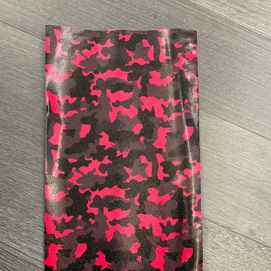 Camo (Red and Black) Faux Leather