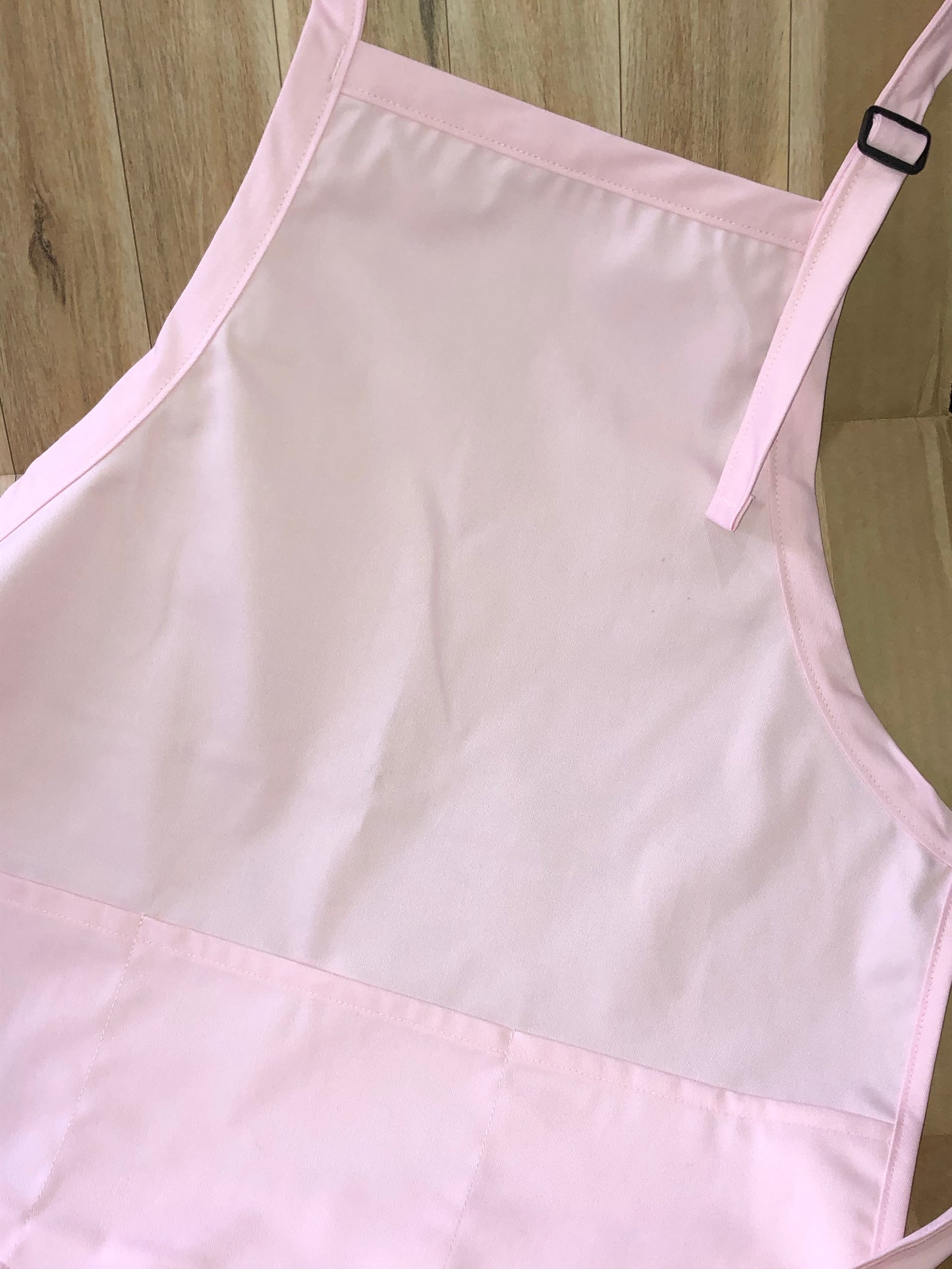 Solid Color Apron with Pockets, Adjustable Neck