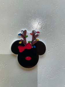 Ms Mouse  Reindeer Christmas Resin