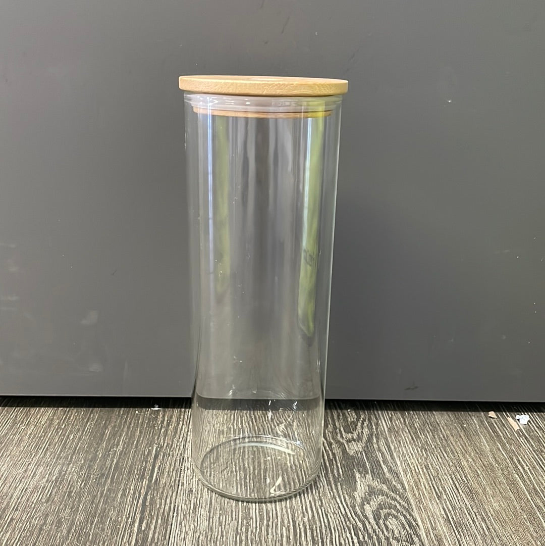 25 Oz Glass Can Style w bamboo lid