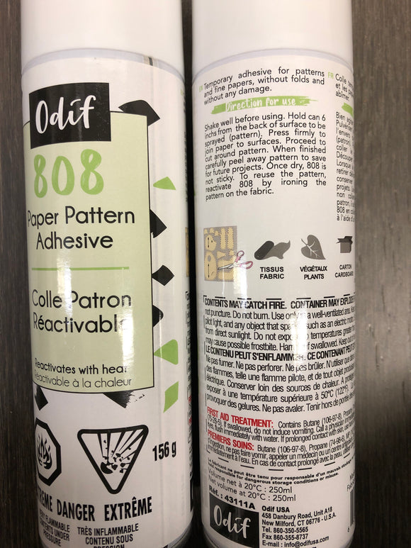 ODIF 808 Spray and Fix Temporary Adhesive for Paper Patterns - 156g