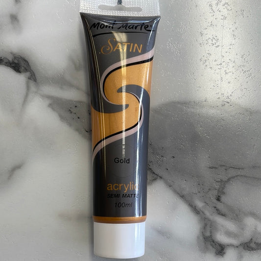 MONT MARTE Satin Acrylic Paint - 100ml - Gold