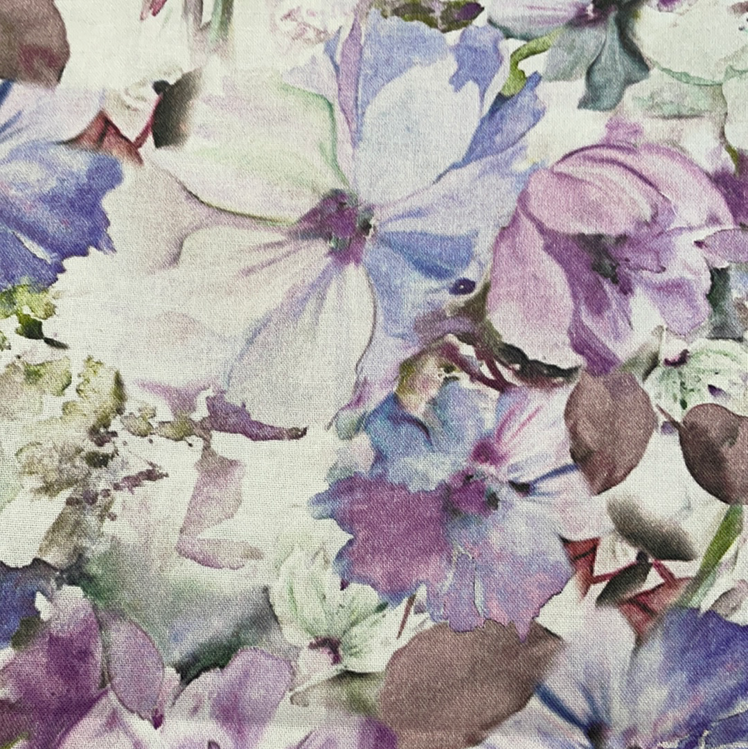 Arabesque WB Cotton Floral Violet