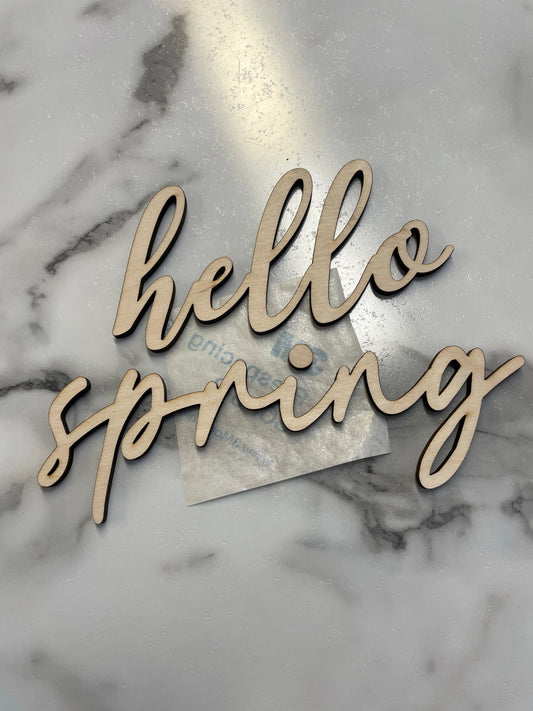 hello spring birch wood