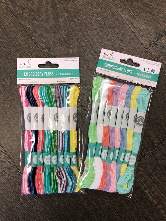 Cotton Embroidery Floss Pack of 8