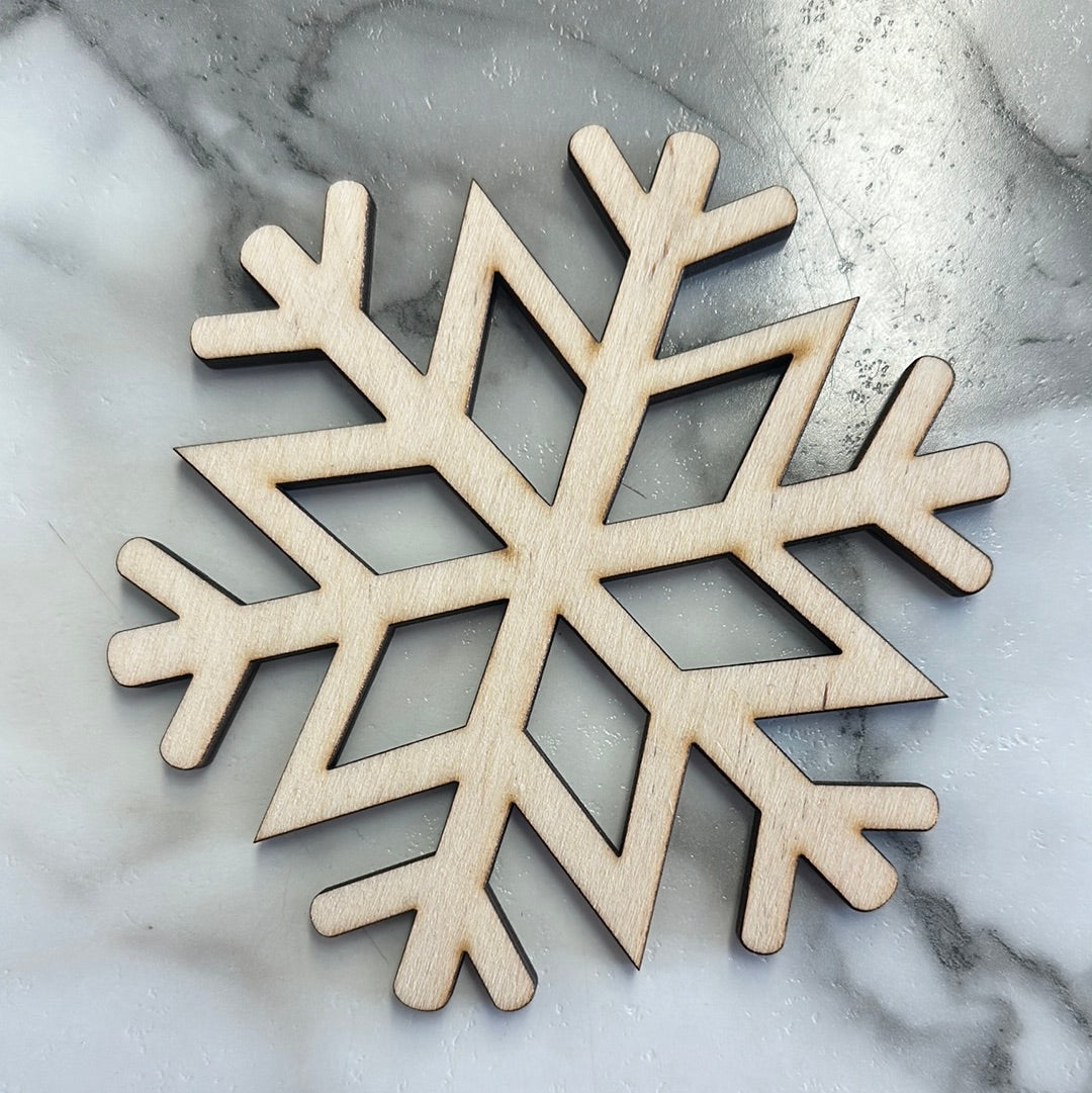 5 inch birch snowflake