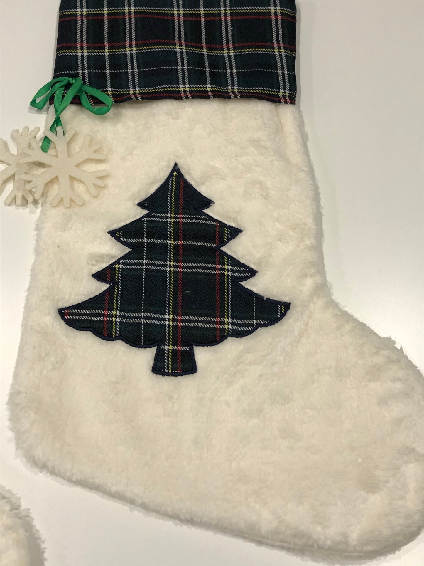 Plaid Cuff  Print Stocking (matches with Pet Stockings)