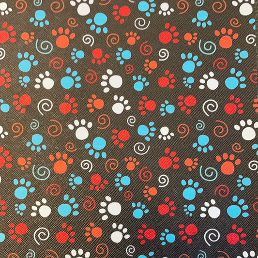 Paw Prints 7 Faux Leather