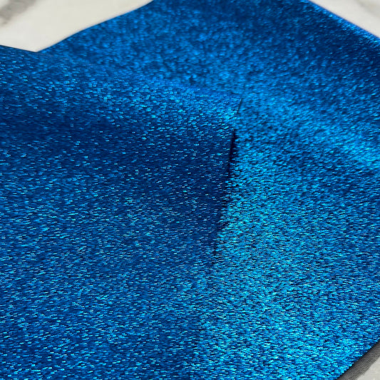 Aqua Blue Glitter Faux Leather Roll