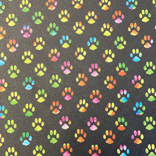 Paw Prints 3 Faux Leather