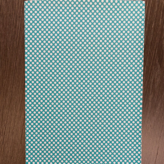 Turquoise Polka Dots Faux Leather