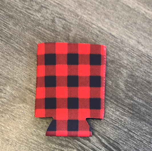 Neoprene Can Koozies - Buffalo Plaid