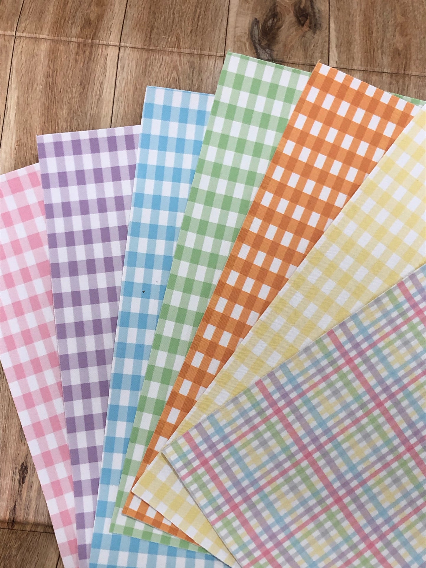 Gingham Faux Leather - Asstd Colors