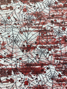 Spider webs Blood Faux leather