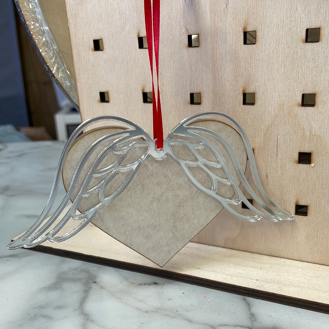 Heart Wings Memorial ornament