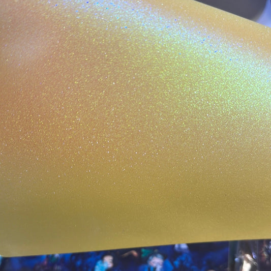 Iridescent Pearl Faux Leather - Yellow