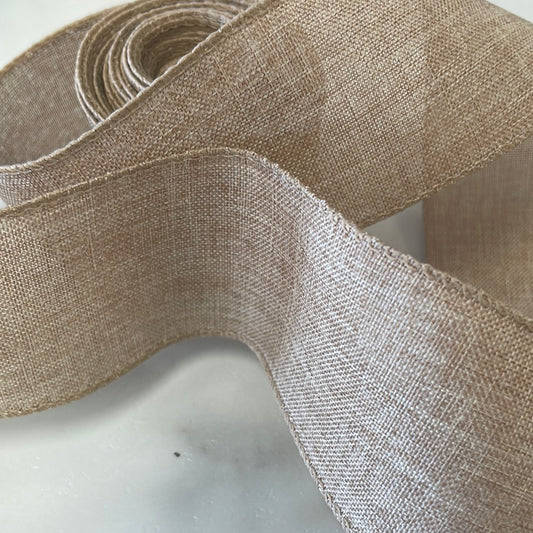 Wired Burlap Look Ribbon