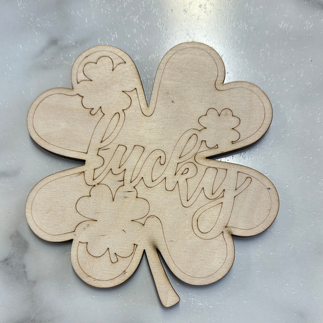 Laser cut Lucky Shamrock