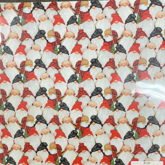 Snowman and Gnome Patterned HTV