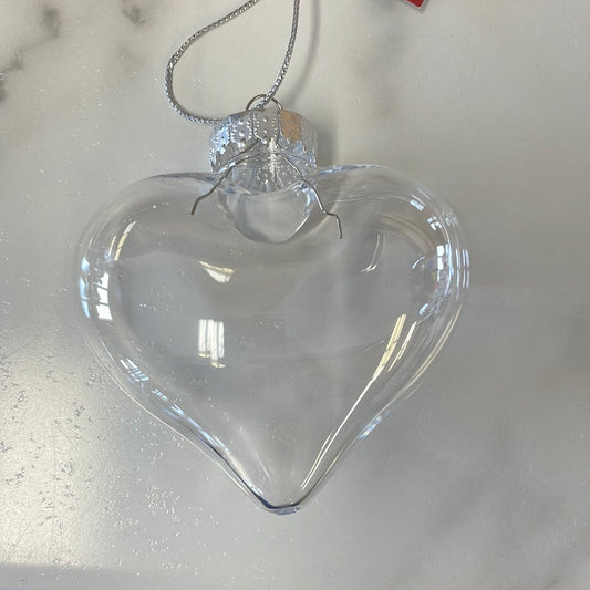 Heart Shaped Plastic Ornament