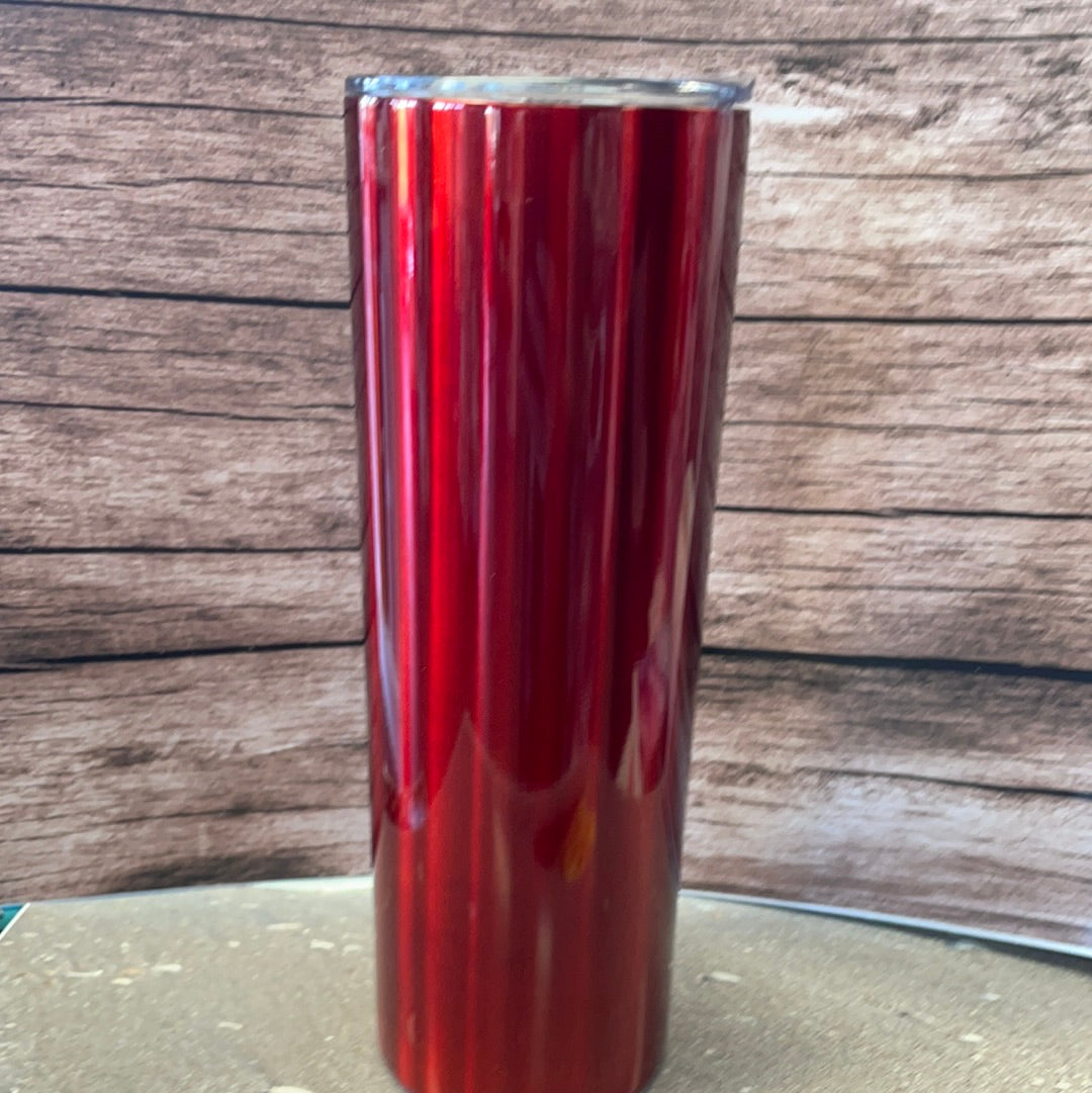 20oz Skinny Slider -Metallic Red