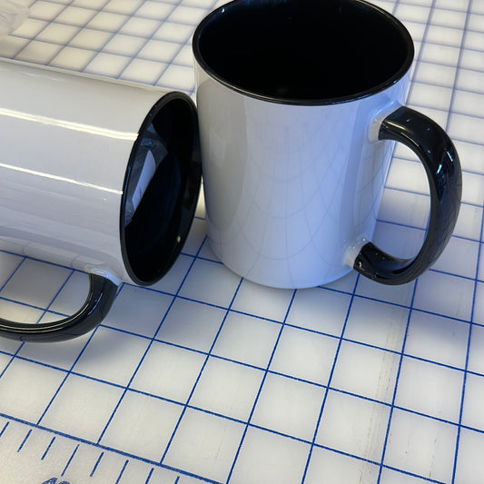 11 OZ Sub two Tone (black)  Coffee Cups **PICKUP ONLY**