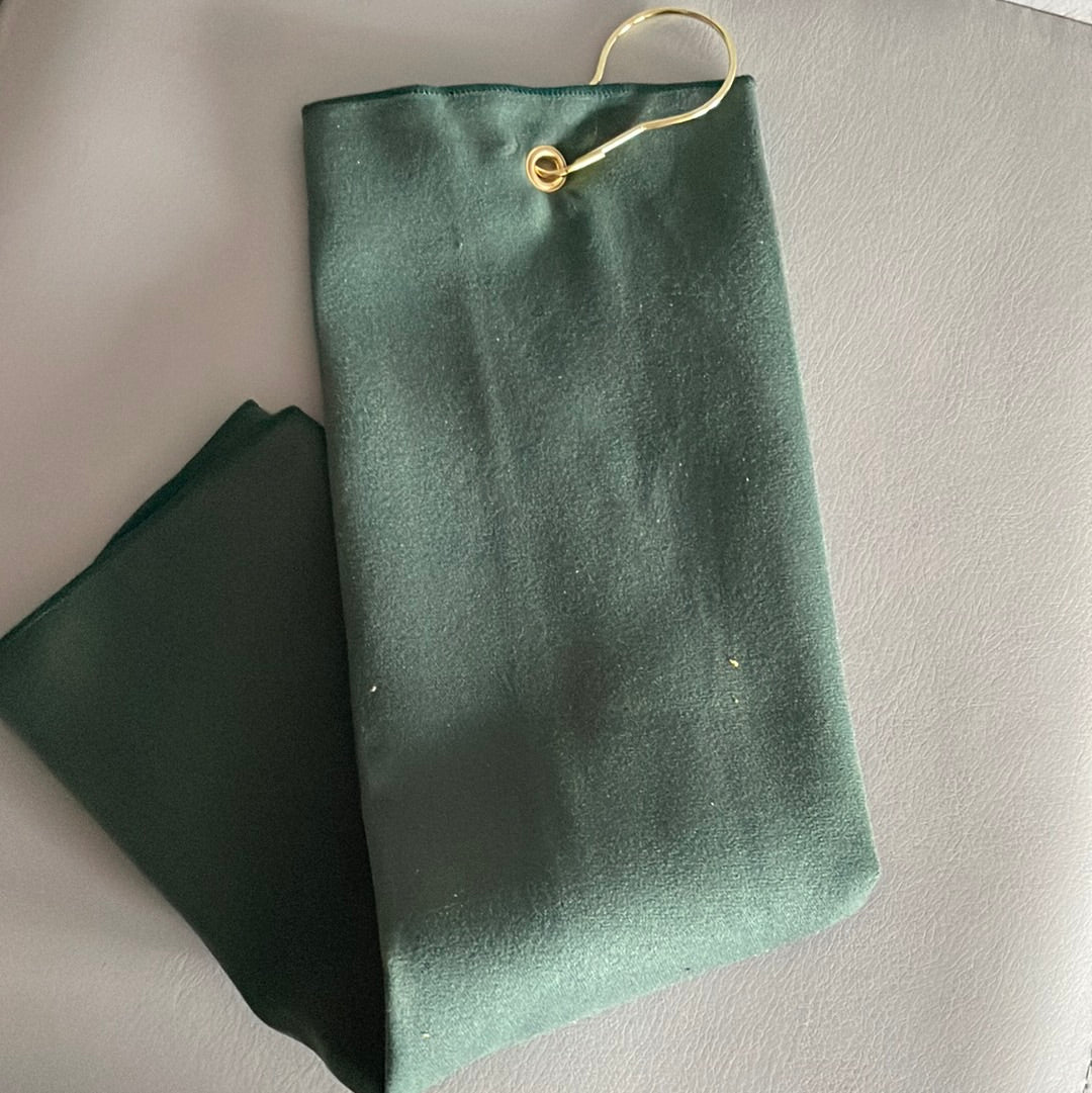 Green Microfiber Golf Towels - Trifold