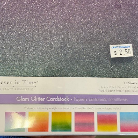 Glitter Cardstock Sampler Pack - Ombré Brights