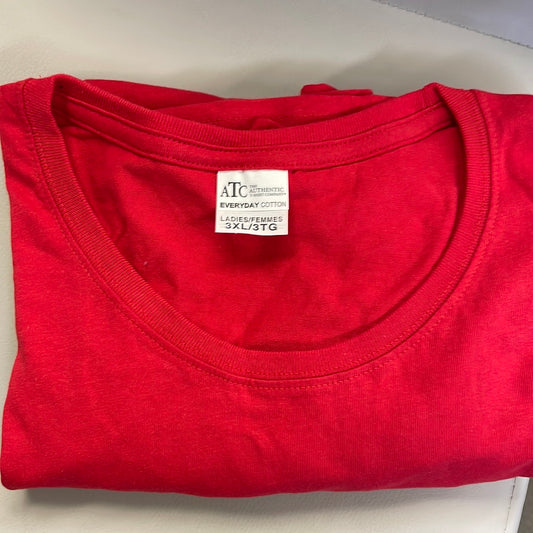 Red Everyday Cotton TShirt  Ladies 3XL  by ATC