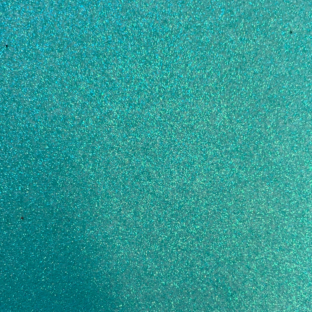 Fine Glitter Faux Leather Sea Glass Green