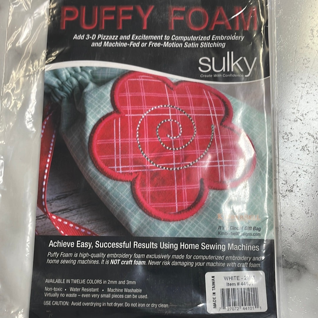 SULKY Puffy Foam - White - 2mm (1⁄16″)