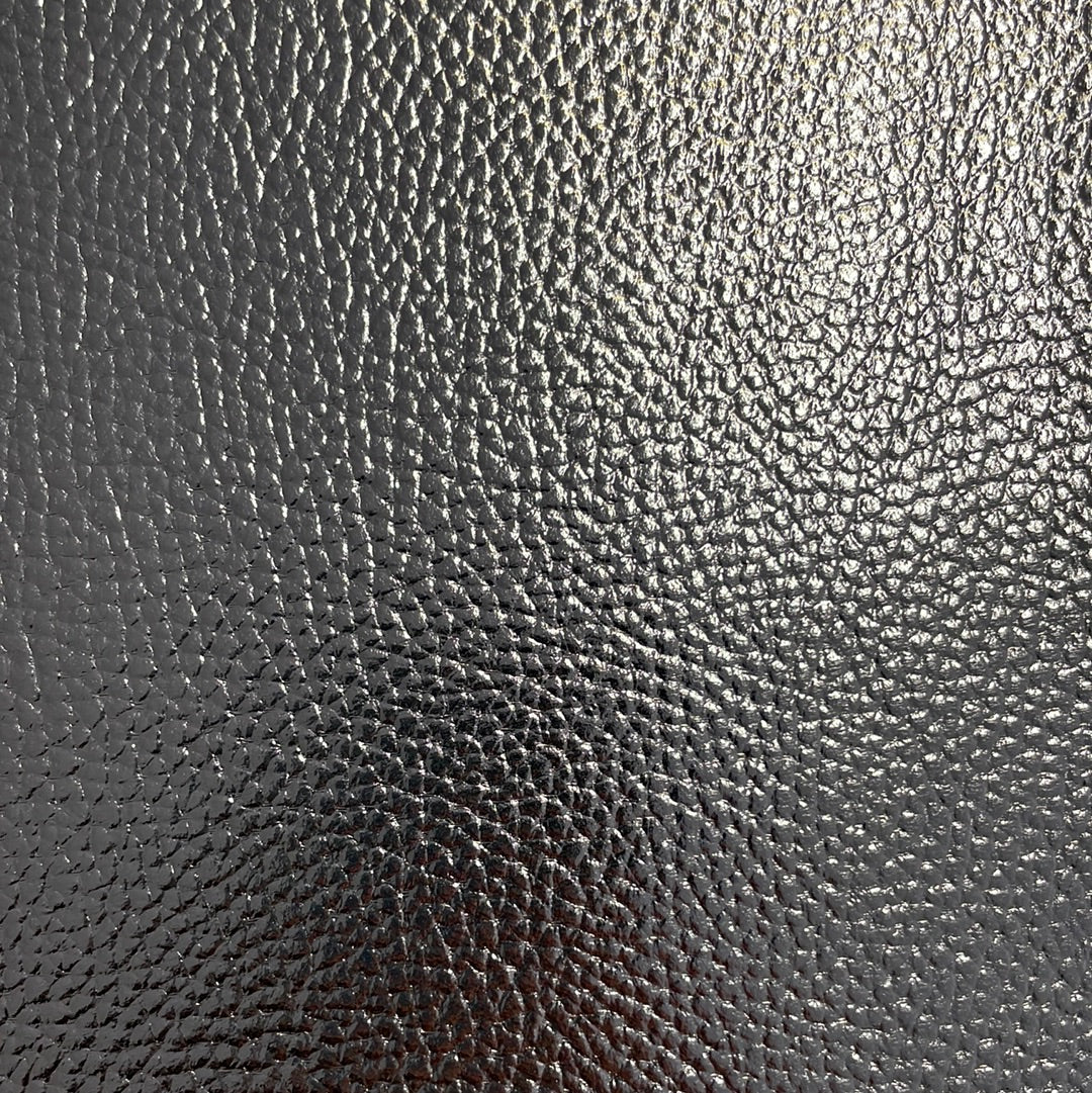 Silver Metallic Small Litchi Faux leather