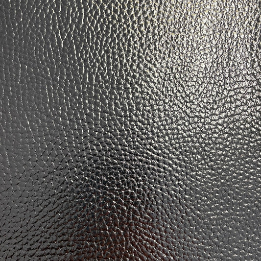 Silver Metallic Small Litchi Faux leather