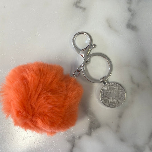 DBL sublimation pompom key chains- Pumpkin spice