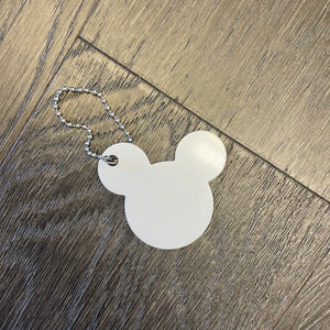 Dbl Sided Aluminum Mouse Head w chain