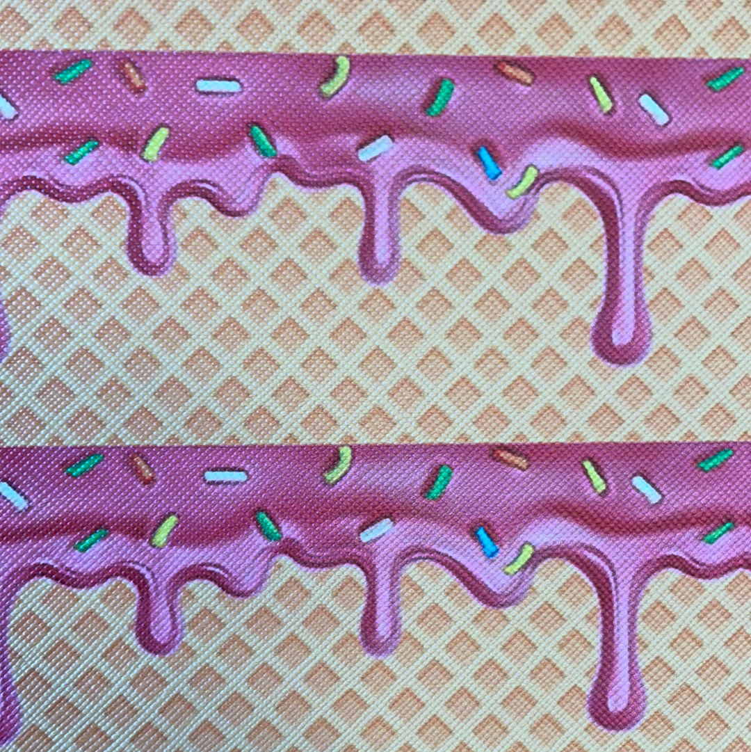 Dripping Ice Cream Cone Faux leather